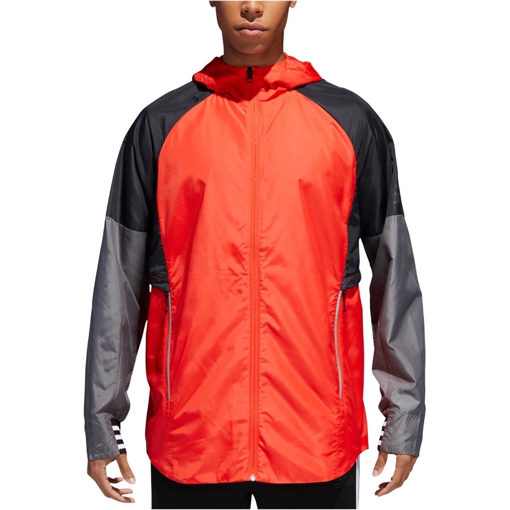 Adidas Mens Windbreaker Hooded Jacket